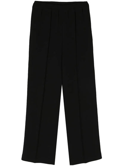Straight-Leg Crepe Trousers