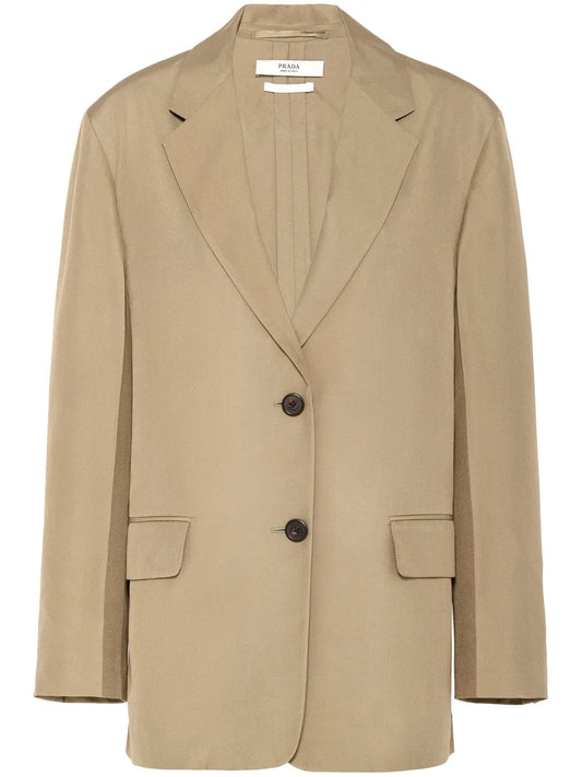 Single-Breasted Silk Blazer
