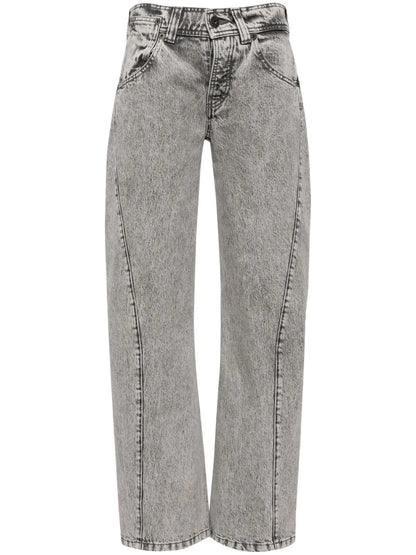 Low-Rise Crooked-Seam Jeans