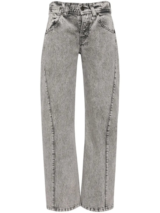 Low-Rise Crooked-Seam Jeans