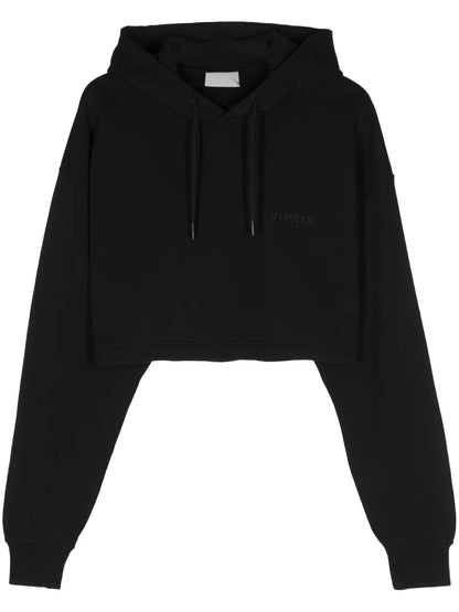 Logo-Embroidered Crop Hoodie