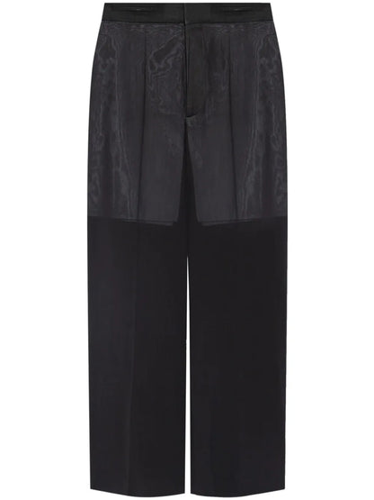 Panelled Straight-Leg Trousers