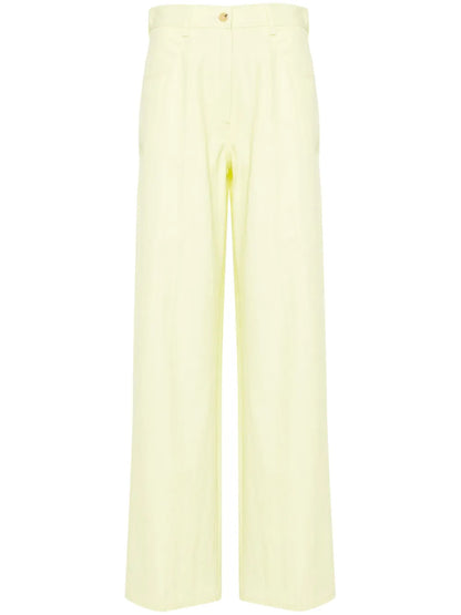 High-Waist Straight-Leg Trousers