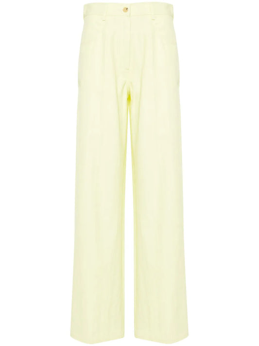 High-Waist Straight-Leg Trousers
