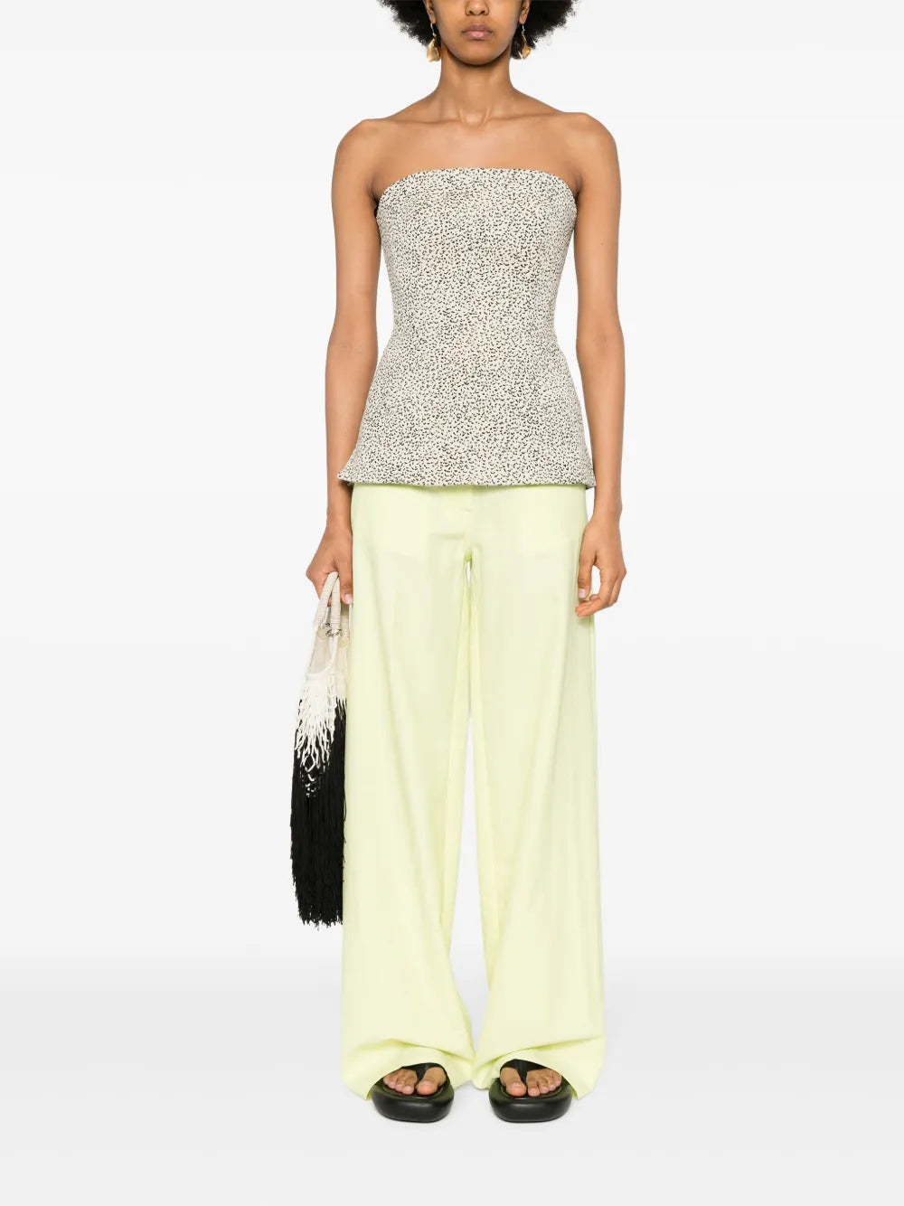 High-Waist Straight-Leg Trousers