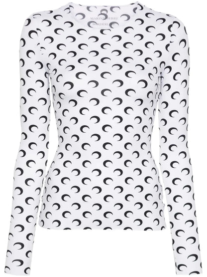 Crescent Moon-Print T-Shirt