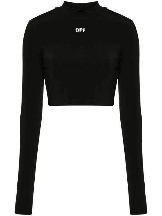 Logo-Print Cropped T-Shirt