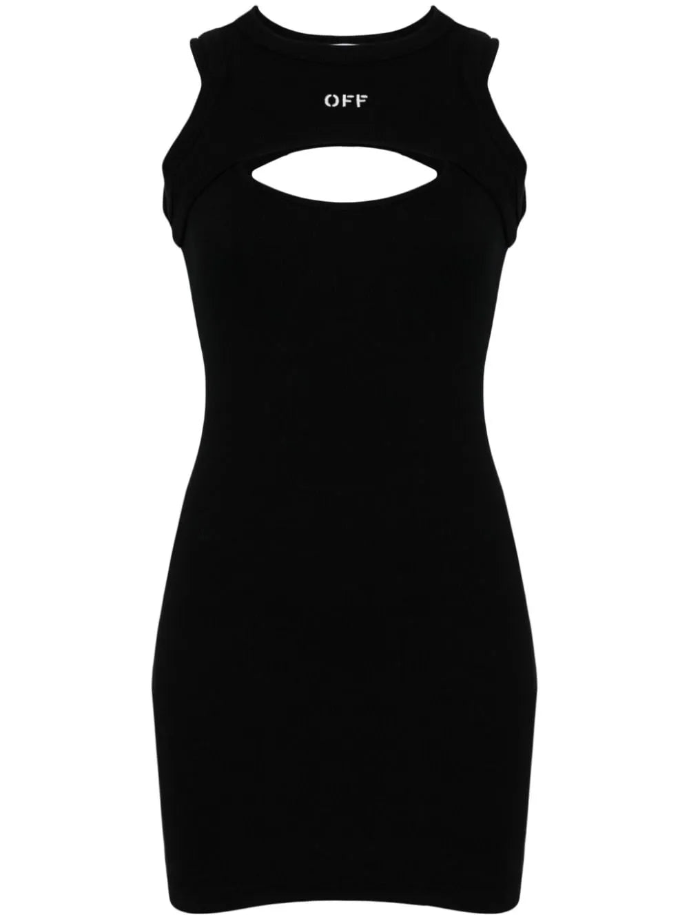 Logo-Print Cut-Out Minidress