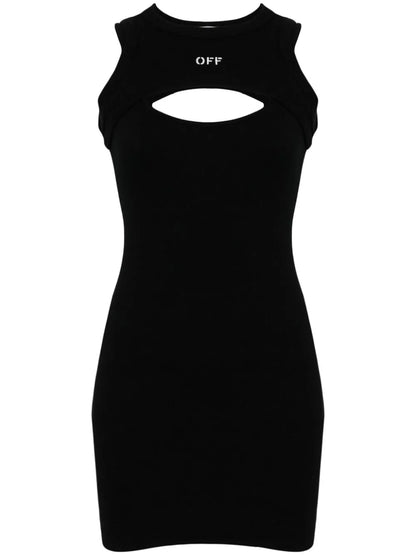 Logo-Print Cut-Out Minidress