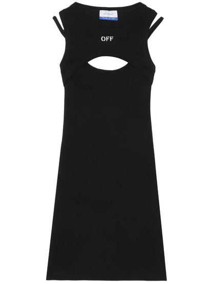 Logo-Print Cut-Out Minidress