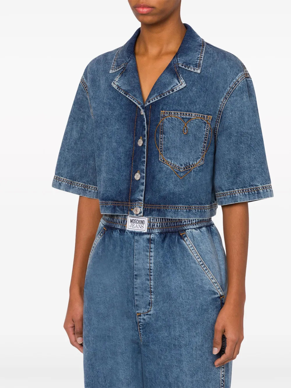 Cropped Denim Shirt