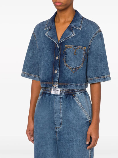 Cropped Denim Shirt
