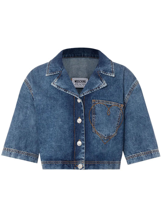 Cropped Denim Shirt