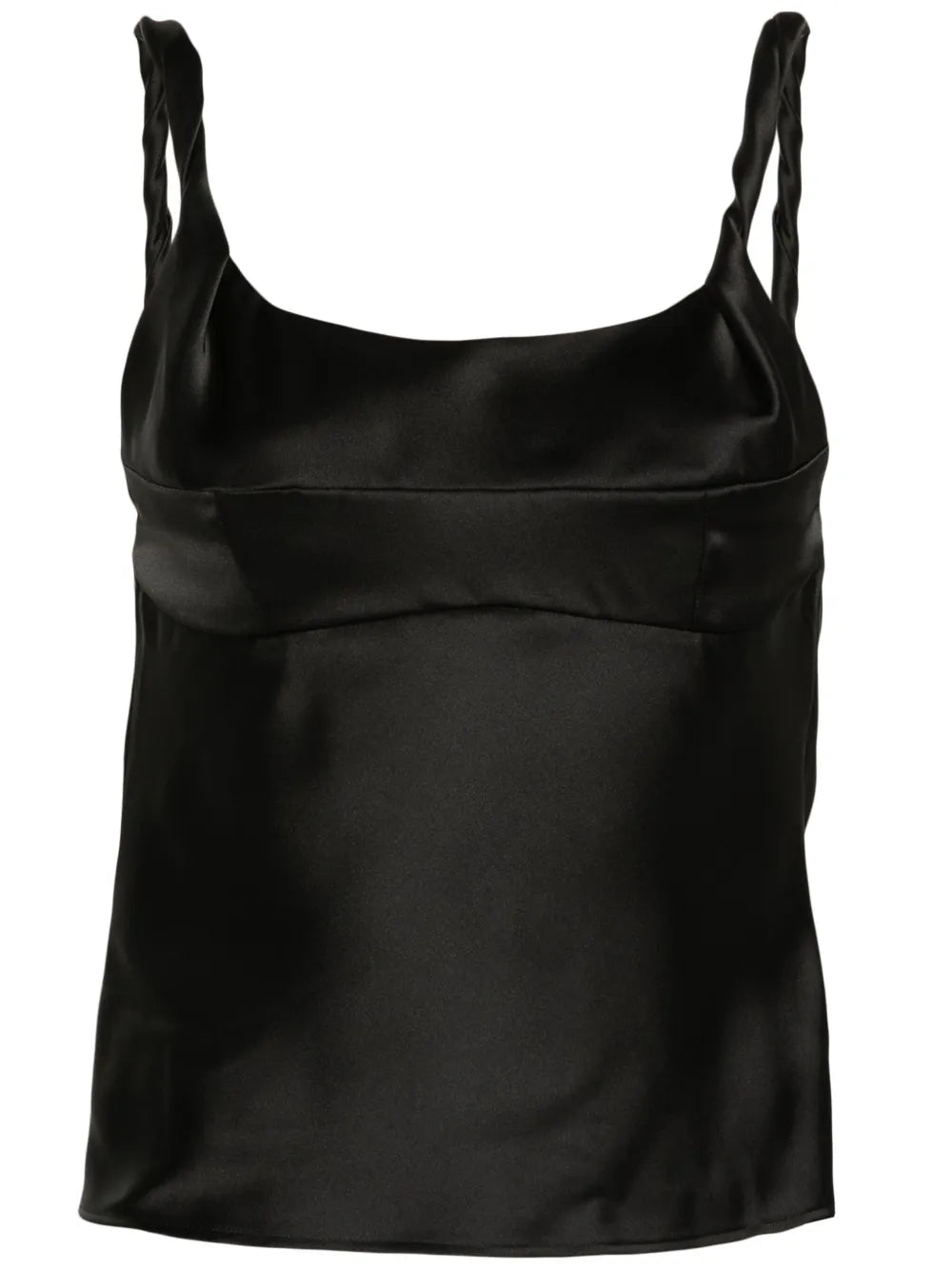 Twisted-Straps Satin Tank Top