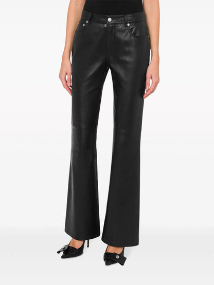 Leather Flared Trousers