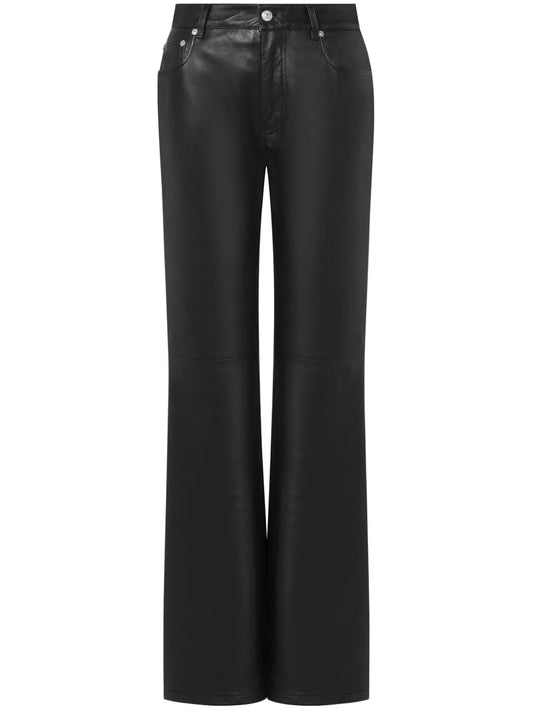 Leather Flared Trousers