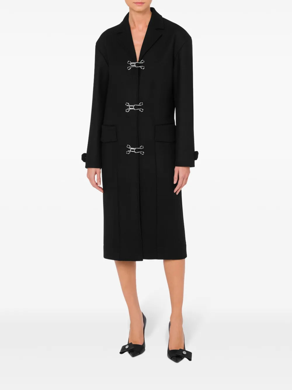 Notched-Collar Single-Breasted Coat
