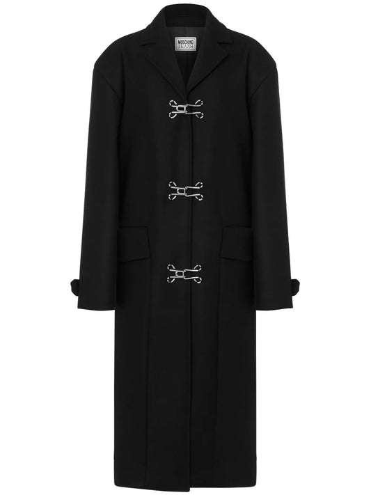Notched-Collar Single-Breasted Coat