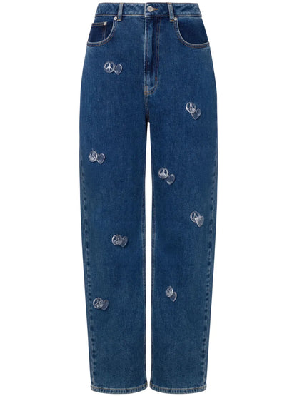 High-Rise Tapered Jeans