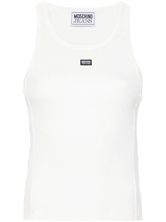 Logo-Appliqué Ribbed Tank Top