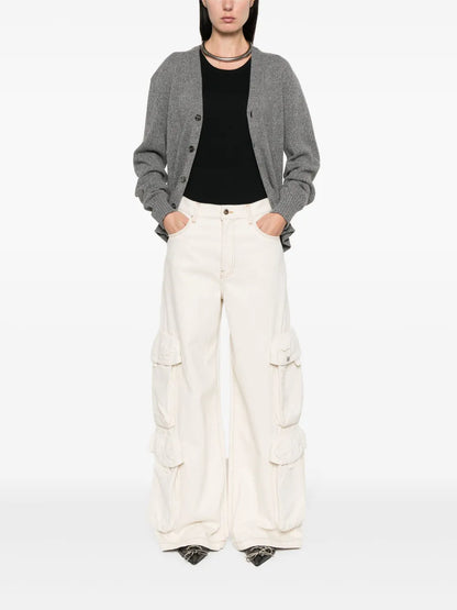 High-Waisted Straight-Leg Jeans