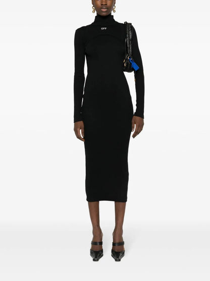 Off Stamp Rib Round Dress
