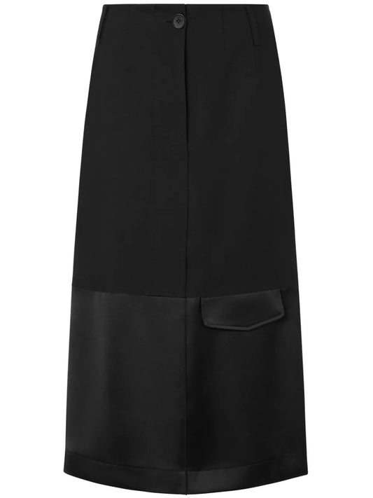Panelled Tailored Midi Skirt