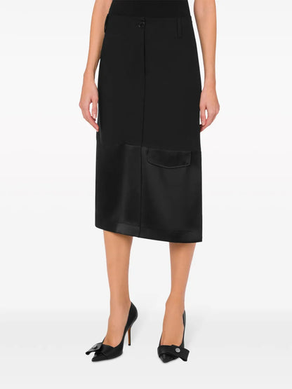 Panelled Tailored Midi Skirt