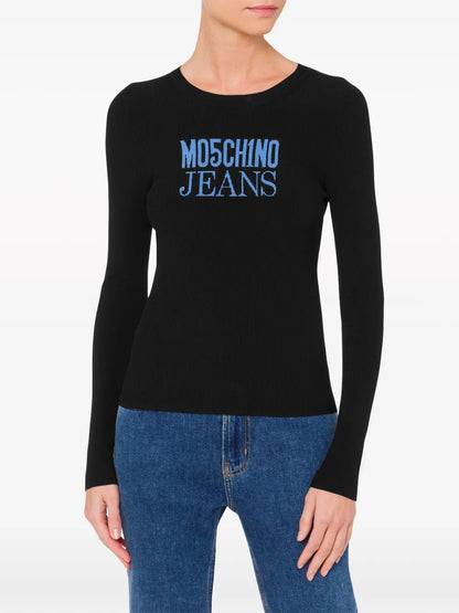 Logo-Print Ribbed Top
