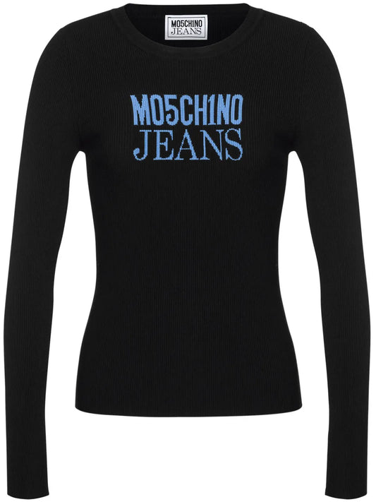 Logo-Print Ribbed Top