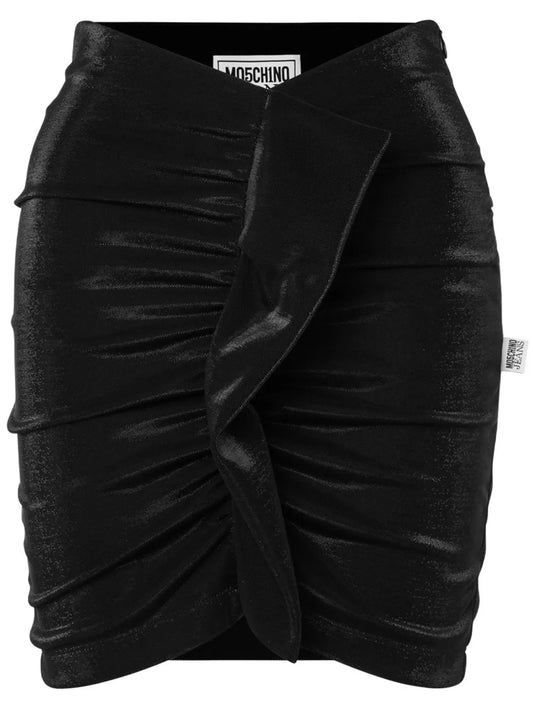 Asymmetric Ruched Miniskirt