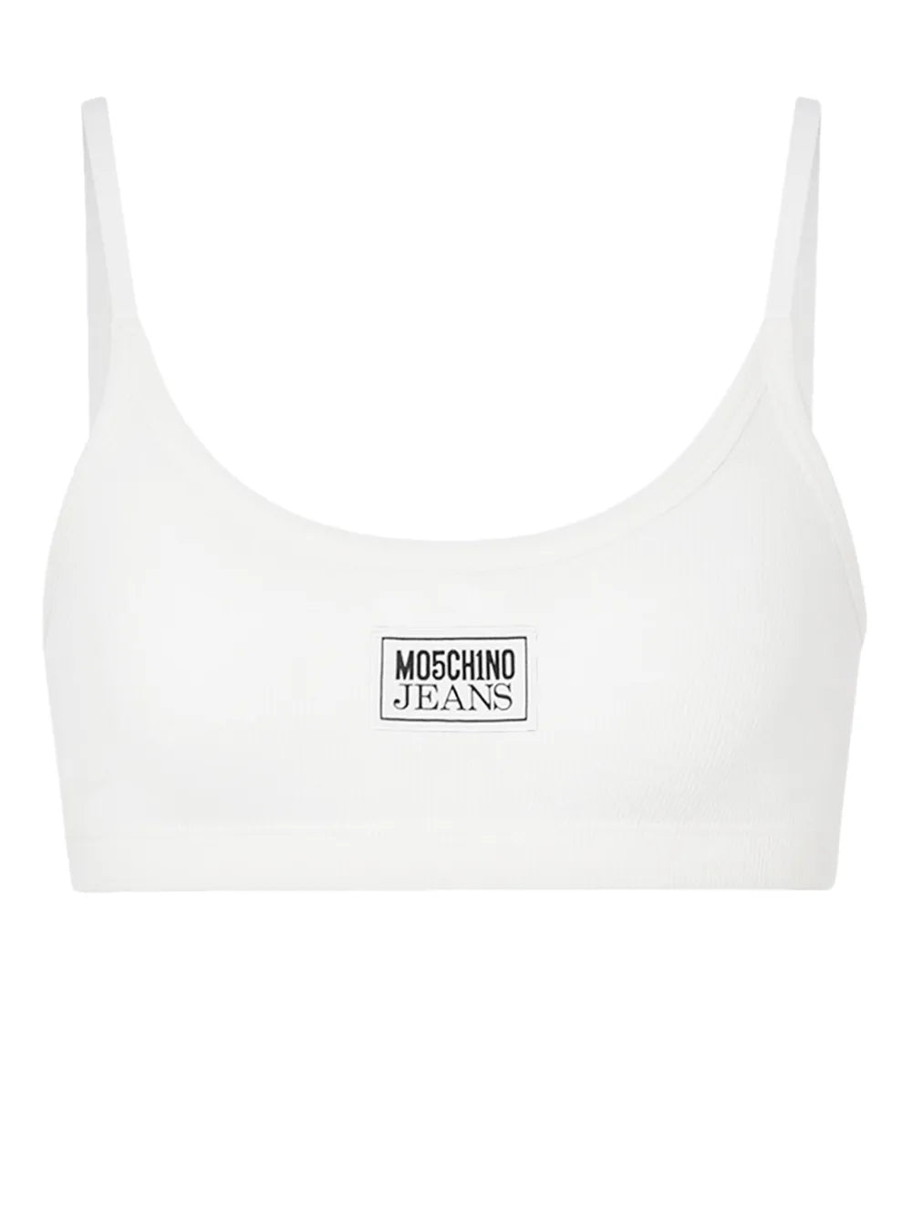 Logo-Appliqué Ribbed Bra Top