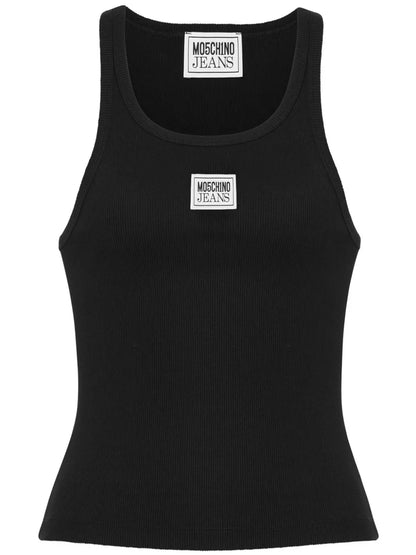 Logo-Appliqué Ribbed Tank Top