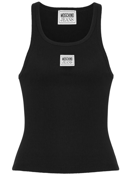 Logo-Appliqué Ribbed Tank Top