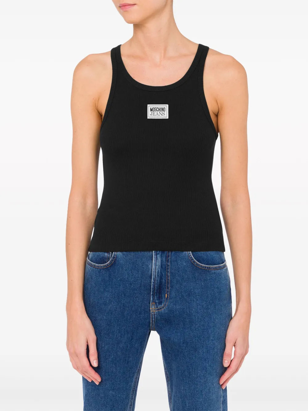 Logo-Appliqué Ribbed Tank Top