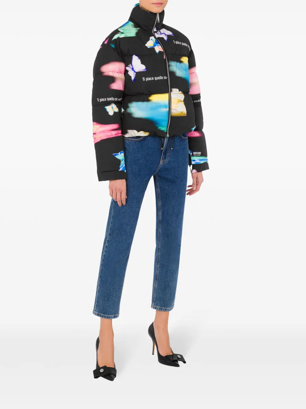 Graphic-Print Puffer Jacket
