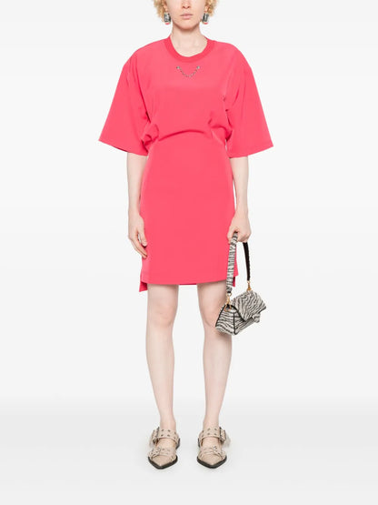 Chain-Link Embellished Midi Dress