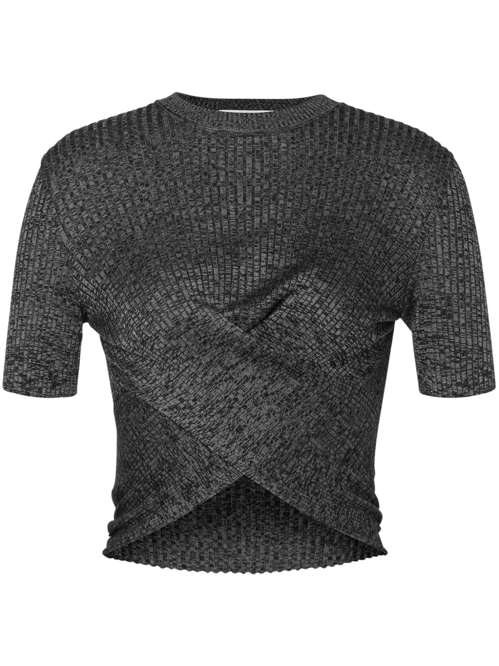 Crossover Ribbed Crop Top