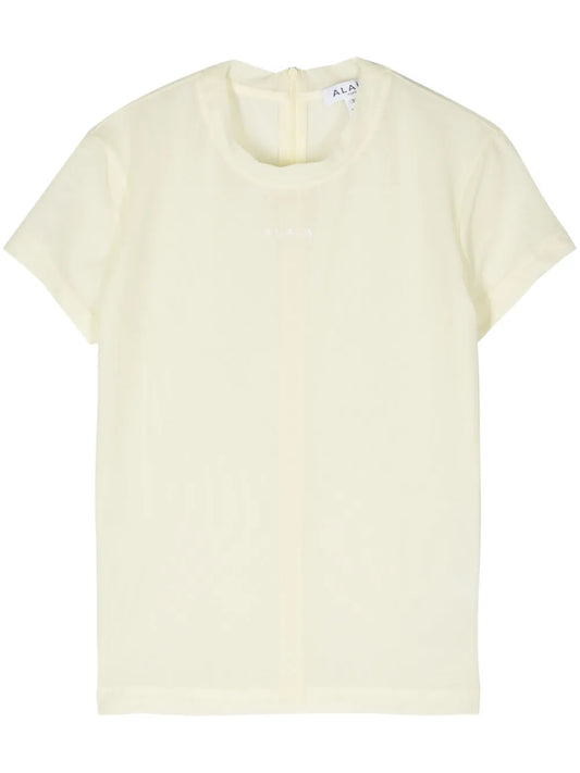 Logo-Embroidered Mesh T-Shirt
