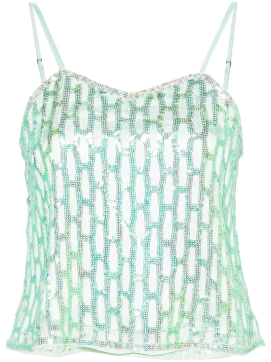 Sequinned Crop Top
