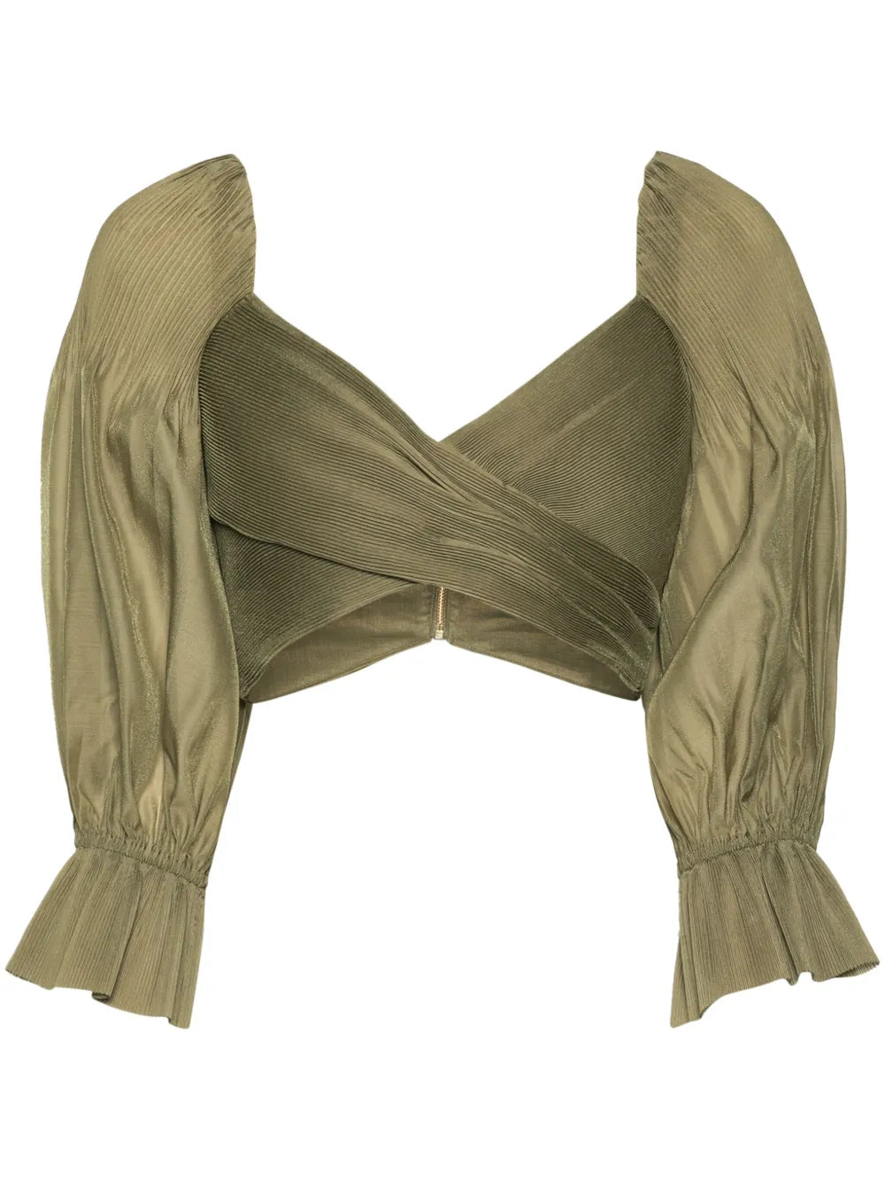 Plissé Cropped Top