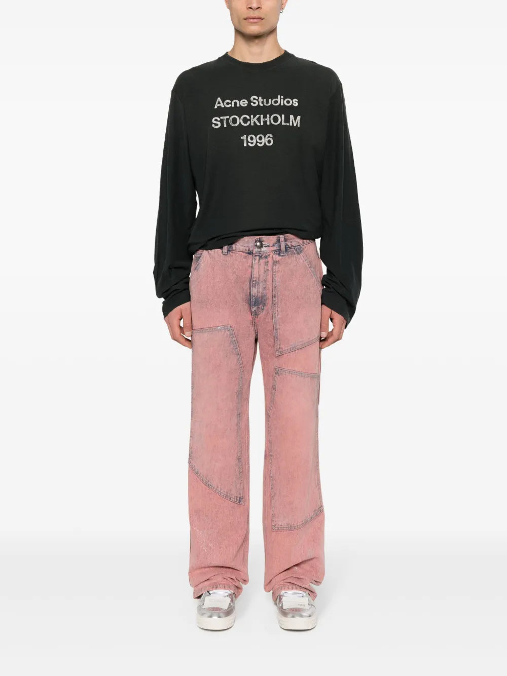 Logo-Print Distressed T-Shirt