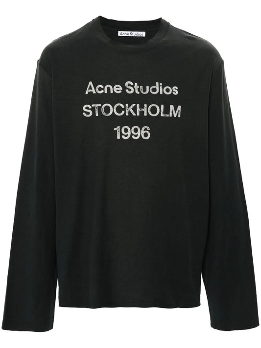Logo-Print Distressed T-Shirt