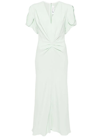 Ruched-Detail Midi Dress