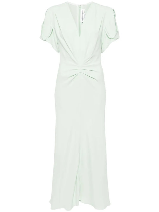 Ruched-Detail Midi Dress