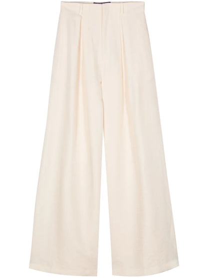 Greer Pleat-Detail Palazzo Pants