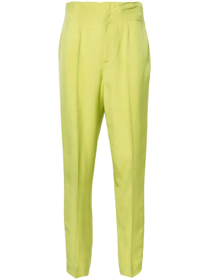High-Waisted Slim-Fit Trousers