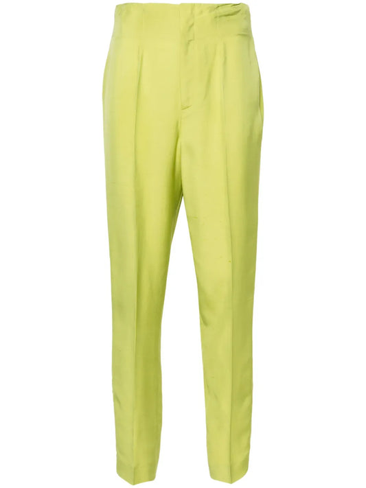 High-Waisted Slim-Fit Trousers