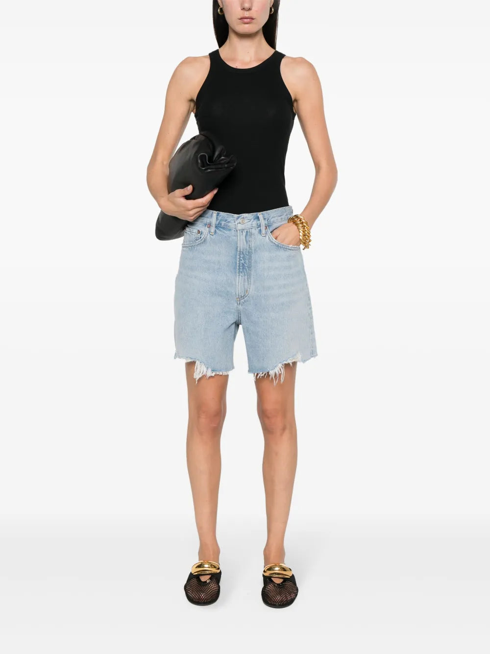 Stella Distressed Denim Shorts