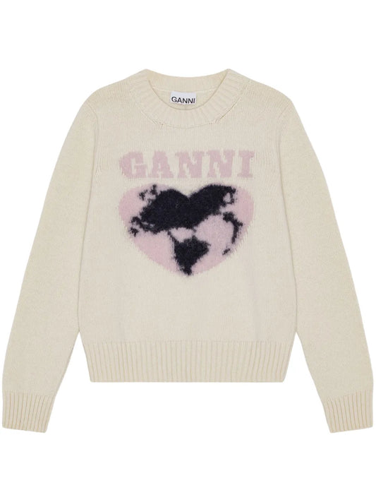 Heart-Intarsia Jumper